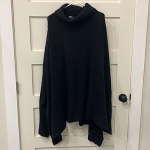 Italian black poncho